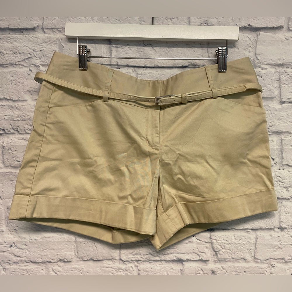 Express Design Studio Belted Khaki Shorts Sz 10